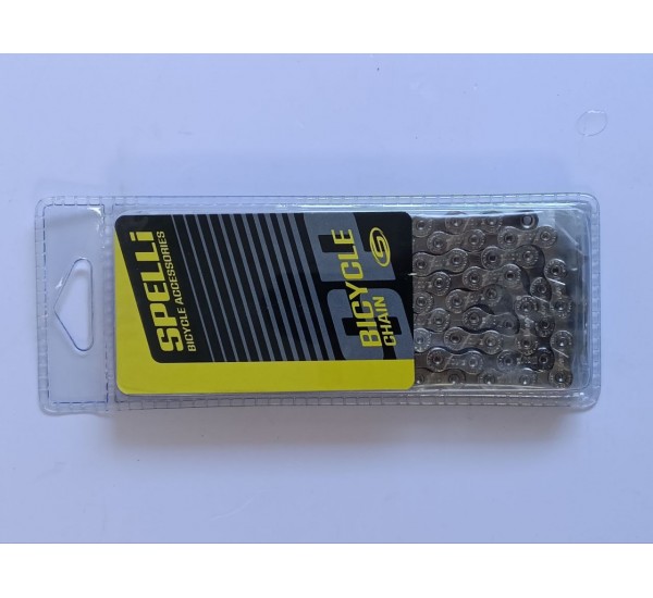 Цепь 9 Скоростей (Хром) Spelli SCH-900 Цепь 9 Скоростей (Хром) Spelli SCH-900